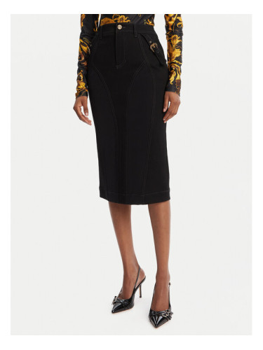 Versace Jeans Couture Дънкова пола 79HAE84M DT037 Черен Slim Fit