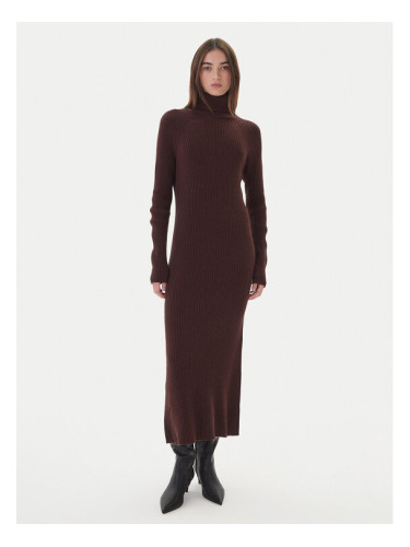 Kontatto Плетена рокля 3M0853C Кафяв Regular Fit