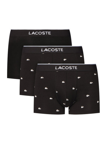 Lacoste Комплект 3 чифта боксерки 5H1299 Черен