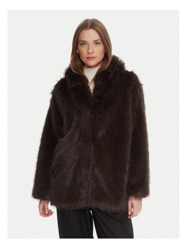 KAOS Кожено палто RI1NT057 6006 Кафяв Regular Fit