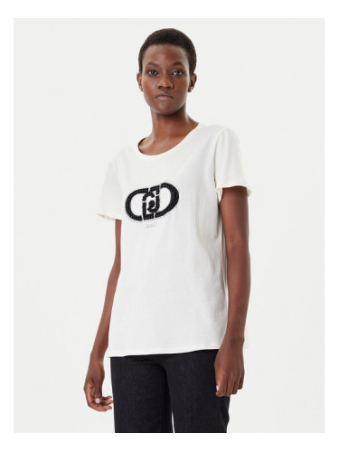 Liu Jo Sport Тишърт TF5280 JS923 Екрю Regular Fit