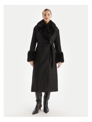 TWINSET Зимно палто 252TT2040 Черен Regular Fit