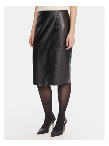 KAOS Пола от имитация на кожа RI1LE012 Черен Regular Fit