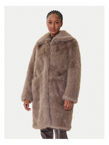 Bomboogie Кожено палто CW9192TFRL5 Кафяв Relaxed Fit