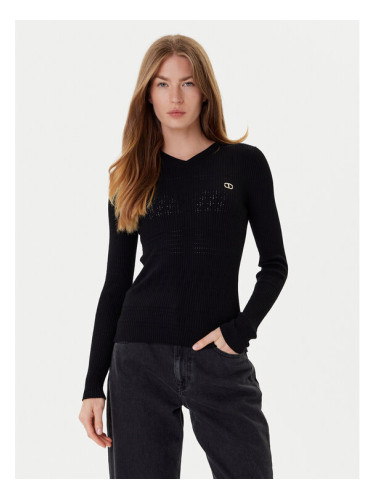 TWINSET Пуловер 252TP3241 Черен Slim Fit