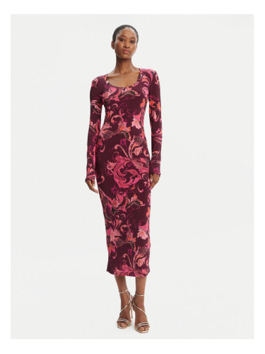 Versace Jeans Couture Ежедневна рокля 79HAO920 JS500 Бордо Slim Fit