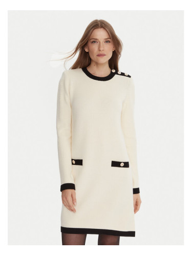 Gaudi Плетена рокля 521FD13009 Екрю Regular Fit