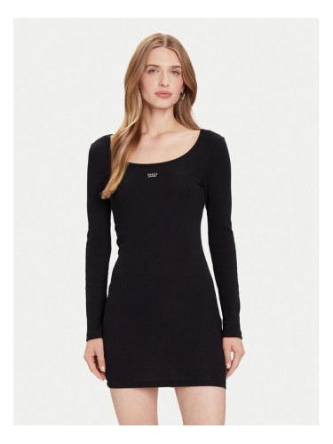 Guess Jeans Ежедневна рокля W5BK12 KA0H1 Черен Slim Fit