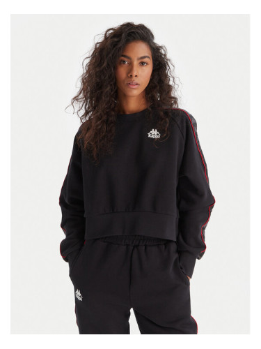 Kappa Суитшърт Banda Marbella 311U1TW Черен Regular Fit