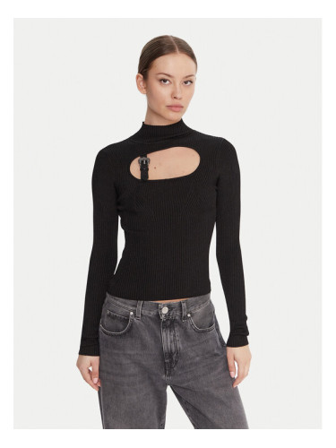 Versace Jeans Couture Поло 79HAFM16 CMH23 Черен Slim Fit