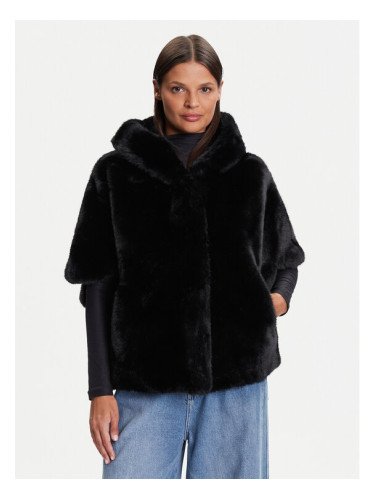 Kontatto Кожено палто Leonie GV101N Черен Regular Fit