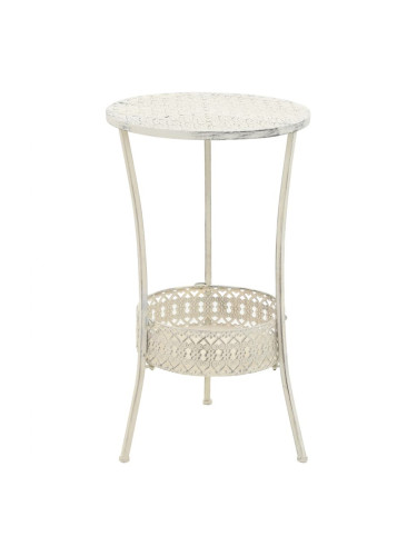 Sonata H Бистро маса, винтидж стил, кръгла, метал, 40x70 см, бяла