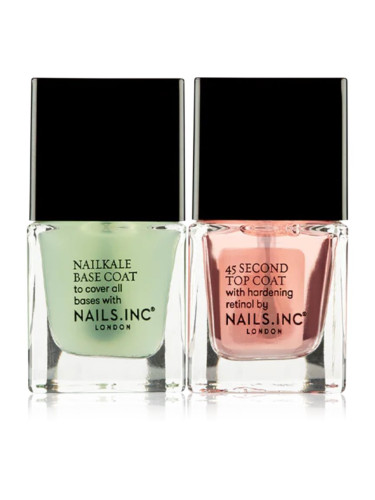 Nails Inc. Treatment Number Ones базов и финален топ лак за нокти мини