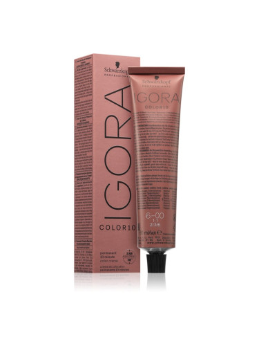 Schwarzkopf Professional IGORA Color 10 перманентната боя за коса цвят 6-00 Dark Blonde Natural Extra 60 мл.