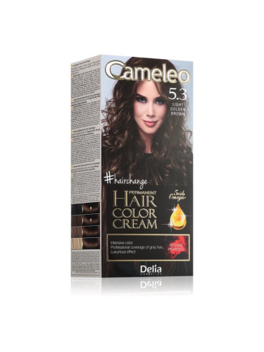 Delia Cosmetics Cameleo Omega перманентната боя за коса цвят 5.3 Light Golden Brown 1 бр.