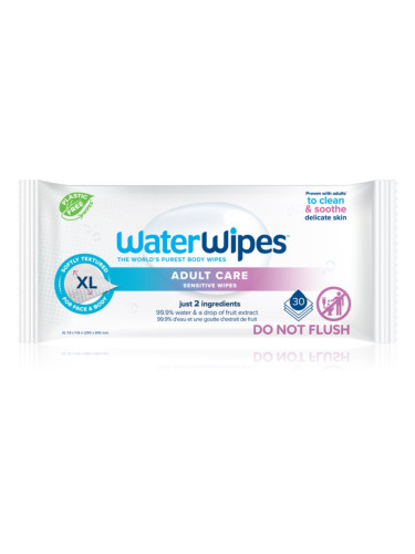 WaterWipes Adult Care мокри кърпички за възрастни 30 бр.