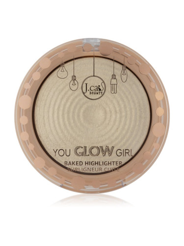 J.Cat Beauty You Glow Girl печен хайлайтър цвят 101 White Goddess 8.5 гр.