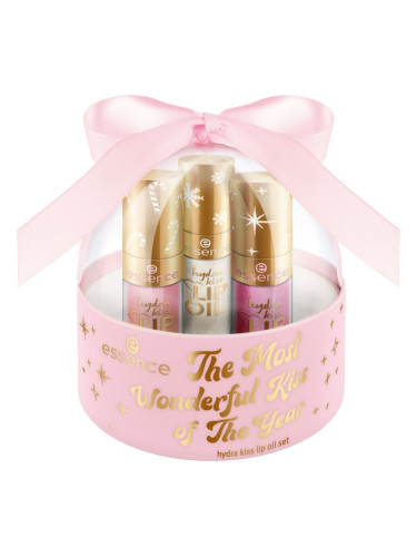 essence The Most Wonderful Kiss of The Year коледен подаръчен комплект за устни за жени 3x1 бр.
