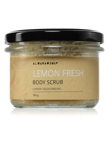 Almara Soap Body Scrub захарен скраб за тяло против целулит с аромат Lemon Fresh 180 гр.