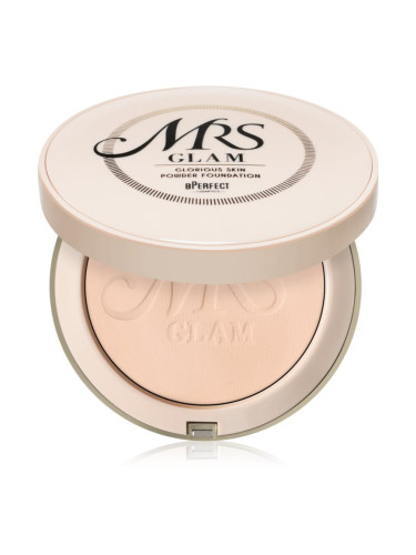 BPerfect Mrs Glam Glorious Skin компактна пудра за матиране цвят 01 Light Pink 70 гр.