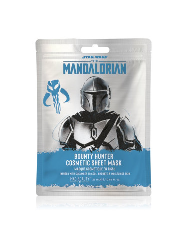 Mad Beauty Star Wars Mandalorian Silver Face Mask платнена маска 25 мл.
