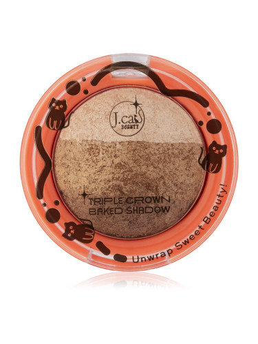 J.Cat Beauty Triple Crown дълготрайни сенки за очи цвят 108 Baked Alaska 2.5 гр.
