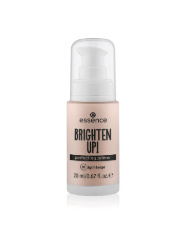 essence BRIGHTEN UP! Perfecting Primer течна основа под грим под фон дьо тен цвят 01 Light Beige 20 мл.