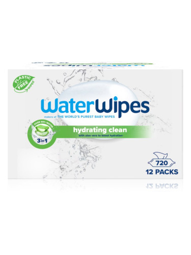 WaterWipes Hydrating Clean освежаващи мокри кърпички 12x60 бр.