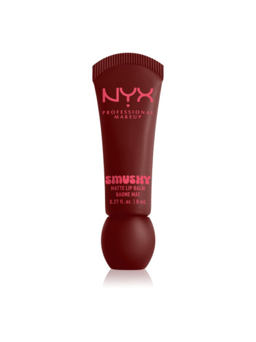 NYX Professional Makeup Smushy Matte Lip Balm балсам за устни с матиращ ефект цвят Smudge Fudge 8 мл.