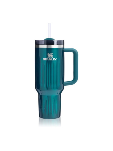 Stanley Quencher H2.O FlowState™ Fluted Tumbler неръждаема термочаша със сламка голям Marina Shine 1180 мл.