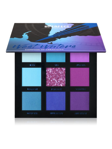 BPerfect Compass of Creativity палитра сенки за очи цвят West Waters 110 гр.