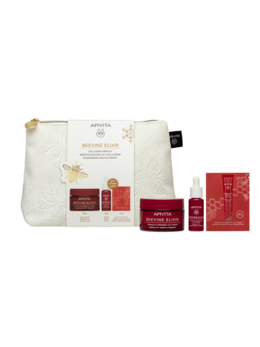 Apivita Beevine Elixir Gift Pouch (with Rich Cream) коледен подаръчен комплект за стягане на кожата