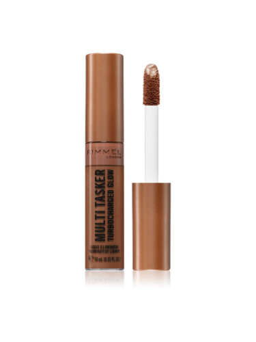 Rimmel Multi-Tasker Turbocharged Glow течен хайлайтър цвят 009 Bougie Girl 10 мл.