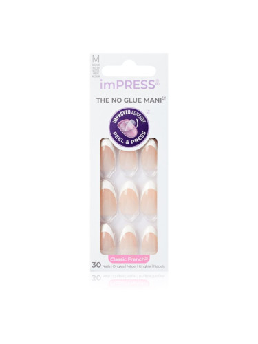 KISS imPRESS The No Glue Mani Изкуствени нокти самозалепващ се Everlasting 30 бр.
