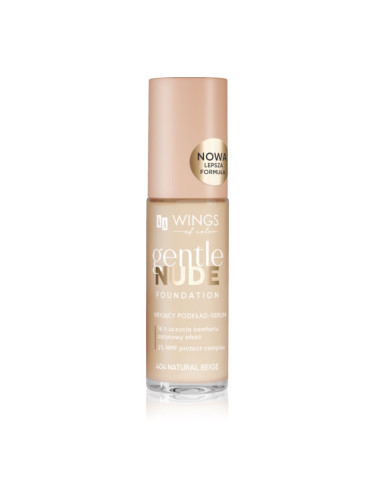 AA Wings of Color Gentle Nude Foundation течен фон дьо тен с хидратиращ ефект цвят 404 Natural Beige 30 мл.