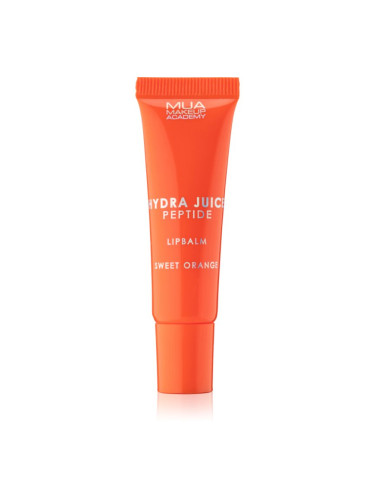MUA Makeup Academy Hydra Juice Peptide Lip Balm хидратиращ балсам за устни за блясък аромати Sweet Orange 10 мл.