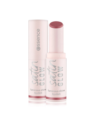 essence satin GLOW Кремообразно червило със сатенено покритие цвят 03 Rose And Shine 3.5 гр.