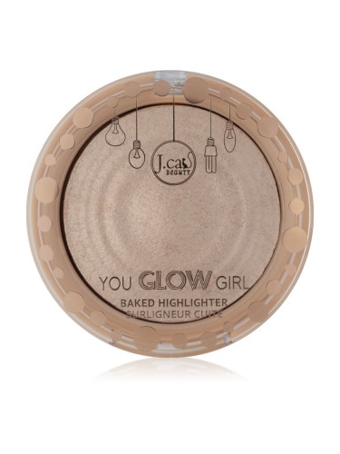 J.Cat Beauty You Glow Girl печен хайлайтър цвят 104 Crystal Sand 8.5 гр.