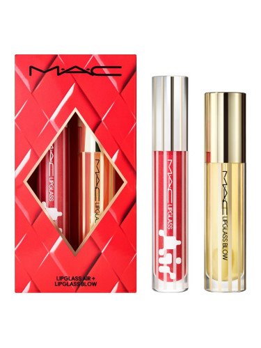 MAC Cosmetics Holiday Blowing Air Kisses Glossy Lip Duo подаръчен комплект за устни