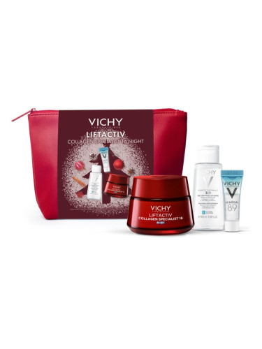 Vichy Liftactiv Collagen Specialist 16 Night Set коледен подаръчен комплект за цялостна защита против бръчки