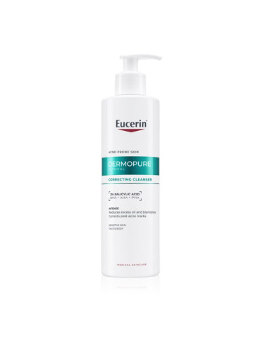 Eucerin DermoPure Clinical Correcting Cleanser ексфолиращ почистващ гел за лице и тяло 400 мл.