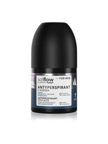 so!flow Men Antiperspirant рол- он против изпотяване за мъже Aloe scent of Grapefruit and Sandalwood 50 мл.