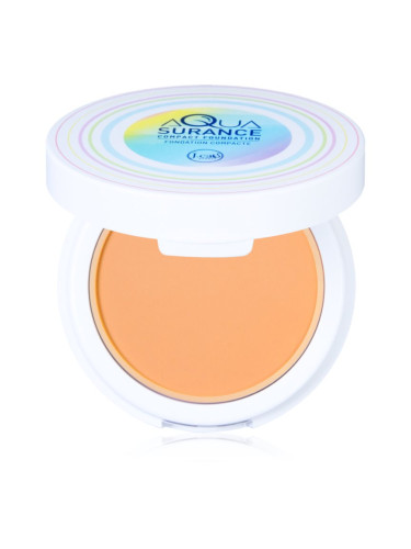 J.Cat Beauty Aquasurance компактна пудра за средно до пълно покритие цвят 102A Light Beige 9 гр.