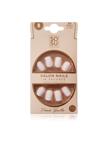 SOSU Cosmetics Salon Nails Изкуствени нокти цвят French Vanilla 30 бр.