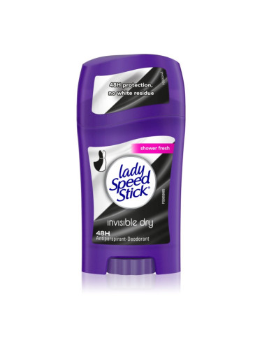Lady Speed Stick Invisible Dry твърд антиперспирант срещу жълти петна 40 гр.