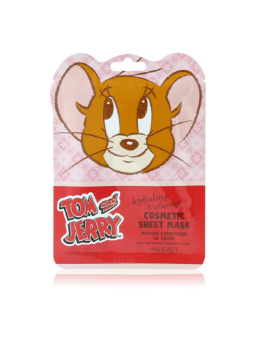 Mad Beauty Tom & Jerry Sheet Mask - Jerry хидратираща платнена маска с хиалуронова киселина 1 бр.