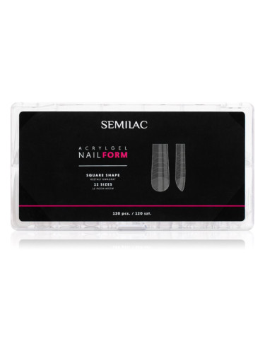 Semilac Accessories Acrylgel Nail Form шаблони за нокти размер Square 120 бр.