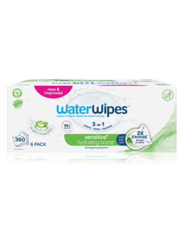WaterWipes Hydrating Clean освежаващи мокри кърпички 6x60 бр.