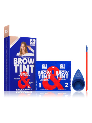 A.N.D. Beauty Brow Tint цвят за вежди цвят Light Brown 3x1.67 мл.