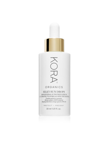 KORA Organics Silky Sun Drops лосион за слънце за лице SPF 30 30 мл.